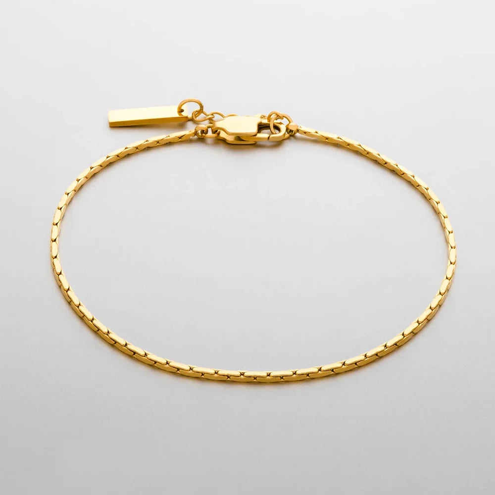 eManco Wire Chain Bracelet  Fashion Trend of New Personalized Men's  White Gold Bracelet Without Losing Color Wholesale Jewelry