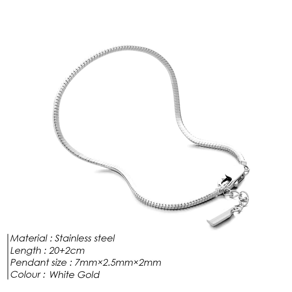 eManco Minimalist Octagonal Chain Silver Bracelet Fashion Men's Jewelry Stainless Steel Accessories Wholesale
