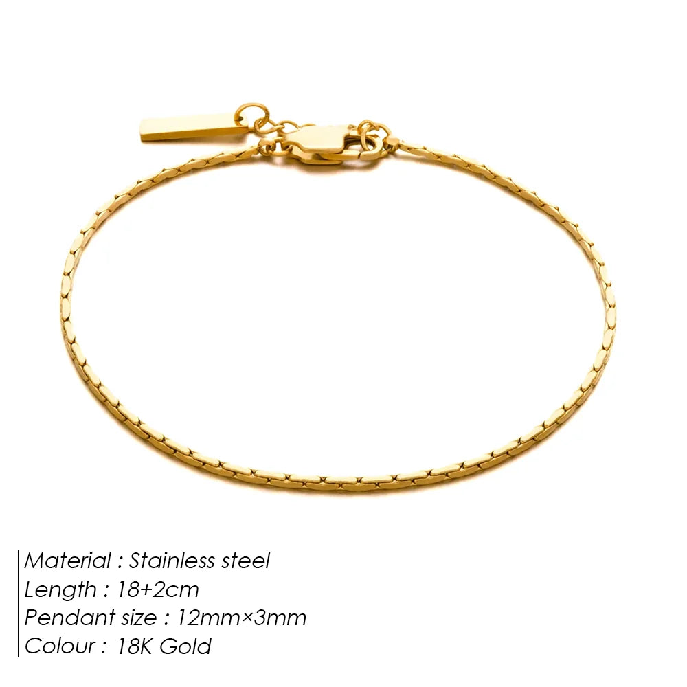 eManco Wire Chain Bracelet  Fashion Trend of New Personalized Men's  White Gold Bracelet Without Losing Color Wholesale Jewelry